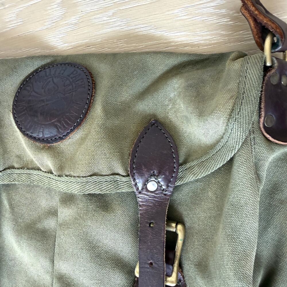 Classic Duluth Pack Olive Canvas Leather Messenger Bag Made in USA #100